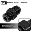 thumbnail image 5 of Unique Bargains 2pcs Black 6AN Male to M14 x 1.5mm Male Metric Thread Fitting Adapter Flare Union Coupler for Car, 5 of 6