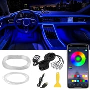 VFM Interior Car LED Strip Lights APP Control, 5 in 1 RGB 16 Million Colors Ambient Lighting Kit with 236 inches Fiber Optic, Music Mode Inside Car Lighting Decorations