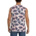 thumbnail image 4 of Easygdp Tropics Palm Trees Men's Breathable Tank Tops Sleeveless Sporty T Shirts for Basketball, Mountaineering, Bodybuilding -Large, 4 of 8