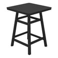 thumbnail image 3 of Costaelm Paradise 30" Square Outdoor Patio Counter High Bistro Bar Table With Umbrella Hole, Black, 3 of 9