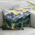Autua Mountain Trees Road Graphic Decorative Cushion Cover for Home