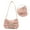 Pink, variant on Women French Style Bow Armpit Bag Cute Pleated Handbag PU Shoulder Bag