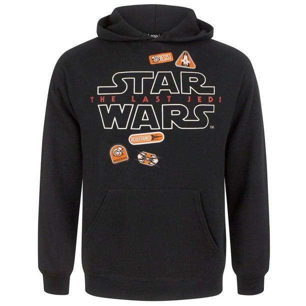 Star Wars - Sudadera diseño The Last Jedi para hombre (Negro)