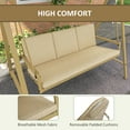 thumbnail image 5 of Outsunny 3-Seat Outdoor Porch Swing, Patio Swing Chair with Adjustable Canopy, Removable Cushions for Garden, Backyard, and Poolside, Beige, 5 of 10