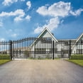 thumbnail image 2 of ALEKO London Style 16' Single Steel Driveway Gate with Pedestrian Gate, 2 of 13
