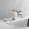 thumbnail image 4 of Waterfall Widespread Bathroom Faucet Brushed Nickel, 3 Hole 8 Inch Vanity Faucet, 4 of 9