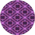 thumbnail image 1 of Ahgly Company Machine Washable Indoor Round Transitional Purple Area Rugs, 3' Round, 1 of 7