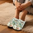 thumbnail image 5 of Psesaysky House Slippers for Woman Hummingbird Peony Flower Print Closed Toe Lightweight Cotton Indoor Slippers Slip on Arch Support Home Shoes, Size 6-7, 5 of 7