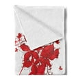 thumbnail image 2 of High Heels Soft Flannel Fleece Throw Blanket, High Heel Shoes with Butterfly and Floral Ornaments Girlish, Cozy Plush for Indoor and Outdoor Use, 50" x 70", Dark Coral Scarlet White, by Ambesonne, 2 of 5