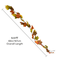 thumbnail image 3 of 5.5 FT Artificial Maple Leaf Garland - Hanging Decoration for Thanksgiving & Halloween - Pack of 6, 3 of 4