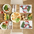 thumbnail image 5 of Christmas Placemat for Restaurant, Christmas Tree Non-Slip Entrance Mat, Snowflake Cute Snowman Cheerful Expression Heat-Resistant Door Mats Outdoor Pack Of 6 17.7x13 Inches, 5 of 5
