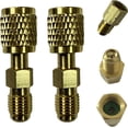 thumbnail image 2 of 1PC Refrigerant Brass Adapter, AC Refrigerant Adapter for Refrigerant Tanks Mini Split Systems, Vacuum Pump & Gauge Hose Connector, 2 of 9