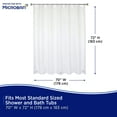 thumbnail image 3 of Kenney Microban Protected Medium Weight PEVA Shower Liner, 70" W x 72" H, White, 3 of 8