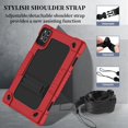 thumbnail image 4 of Hoibon For Digiland DL 1050 / Digiland S10 Tablet 10.1 inch MEIZE D115 KADYBE D115 Case&Shoulder Strap Kickstand Cover for ANTEMPER D106/TOOTON K110 K118/Relndoo YOBANSE T618 10.1" Tablet (RedBlack), 4 of 6