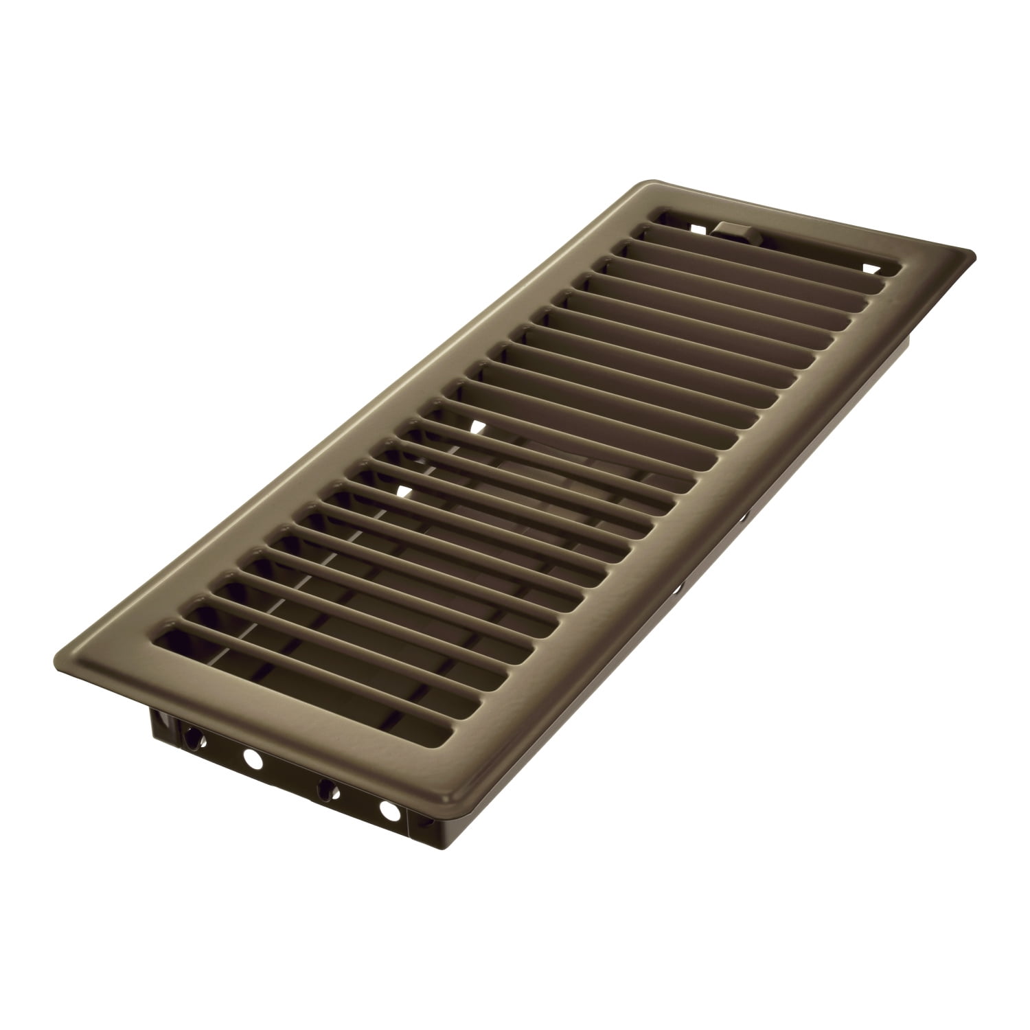Imperial 4-inch x 12-inch Chocolate Steel Painted Louvered, Floor Register, Rectangular, Household Vent Cover