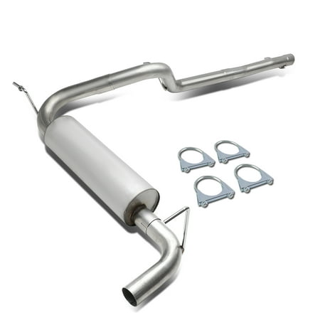 For 2007 to 2011 Jeep Wrangler 2Dr 2.5'' Stainless Steel Louvered Core Muffler Catback Exhaust System - (Best Jeep Wrangler Exhaust System)