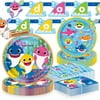 Baby Shark Dinnerware Party Bundle | Dinner & Dessert Plates, Luncheon & Beverage Napkins | Great for Themed Parties and