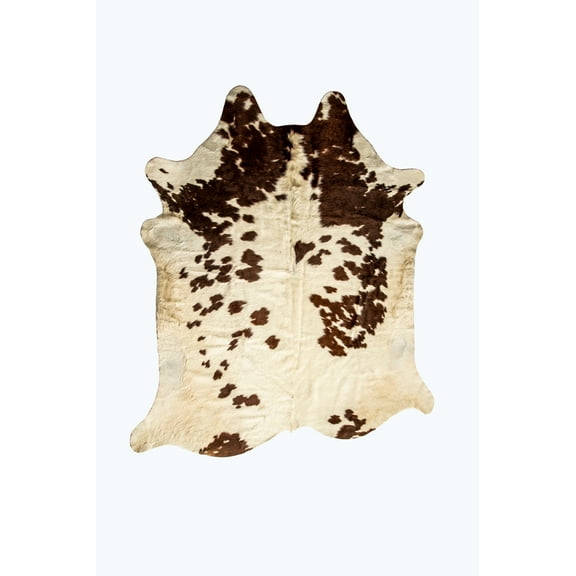 Natural Kobe Cowhide Rug | S & p white/brown | 5'x7'