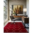 thumbnail image 5 of Unique Loom Trellis Frieze Collection Area Rug - Geometric (3' 3" x 5' 3" Rectangle Red/Ivory), 5 of 7