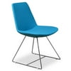 Contemporary Side Chair in Turquoise - Set of 2
