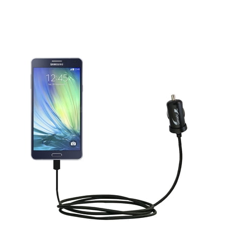 Gomadic Intelligent Compact Car / Auto DC Charger suitable for the Samsung Galaxy A8 - 2A / 10W power at half the size. Uses Gomadic TipExchange Techn