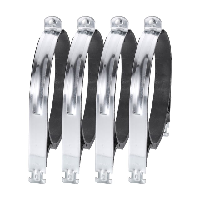 Unique Bargains 4Pack 9' Rubber Cushion Strut Clamp Rigid Steel Pipe Clamp for Tube Pipe