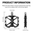 thumbnail image 4 of BUCKLOS Mountain Bike Pedals 9/16", DU+Sealed Bearing Flat Platform Bicycle Pedals, CNC Aluminum Alloy Wide MTB Pedals, Anti‑Slip Pins, Waterproof Dustproof for MTB BMX Folding Bikes, 4 of 9