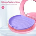 thumbnail image 4 of GHSDFBB Orthodontic Retainer Case with Mirror Mouthguard Container, Denture Case Retainer Holder Denture Holder Case Small with Magnetic Closure and Silicone Textured Liner-Yellow, 4 of 7