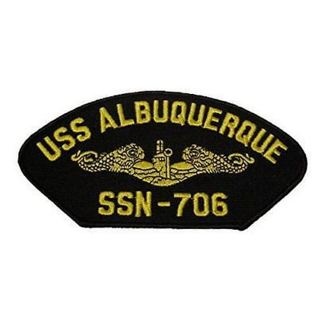 Dolphin Clasps - USN NAVY SUBMARINE USS ALBUQUERQUE SSN-706 GOLD DOLPHIN PATCH LOS ANGELES CLASS