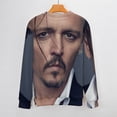 thumbnail image 3 of Johnny Depp Sweater Long Sleeve Round Neck Pullover Jumper Fall Winter Clothes Print Tops Blouse 2XL, 3 of 6