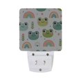 thumbnail image 2 of Cute Frog Head and Rainbow Night Light 2 Pack LED Nightlight Plug into Wall Dusk to Dawn Sensor Soft White, 2 of 7