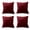 Dark Red, variant on Nmkwnr 4 Pack Decorative Throw Pillow Covers Square Solid Thick Super Soft Velvet Cushion Case for Sofa Couch Living Room Office, 16 x 16inch