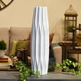 thumbnail image 2 of Urban Trends Collection 53012 Ceramic Patterned Bellied Round Vase, White - Large, 2 of 2