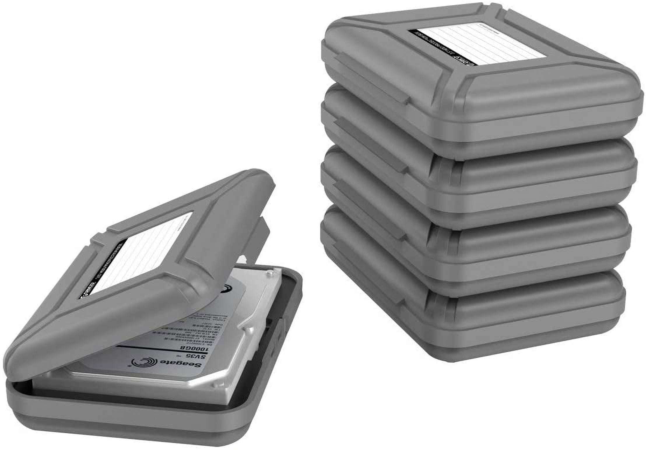ORICO 5 Pack 3.5 Inch Hard Drive Box Protective Box Storage Case Cover