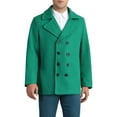 thumbnail image 1 of Abrigo Doble Botón Inspire Chic para Hombre, con Cuello Notched, Clásico Peacoat, L Verde, 1 of 6