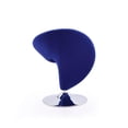 thumbnail image 3 of Pemberly Row Fabric & Metal Swivel Accent Chair in Blue/Chrome, 3 of 6