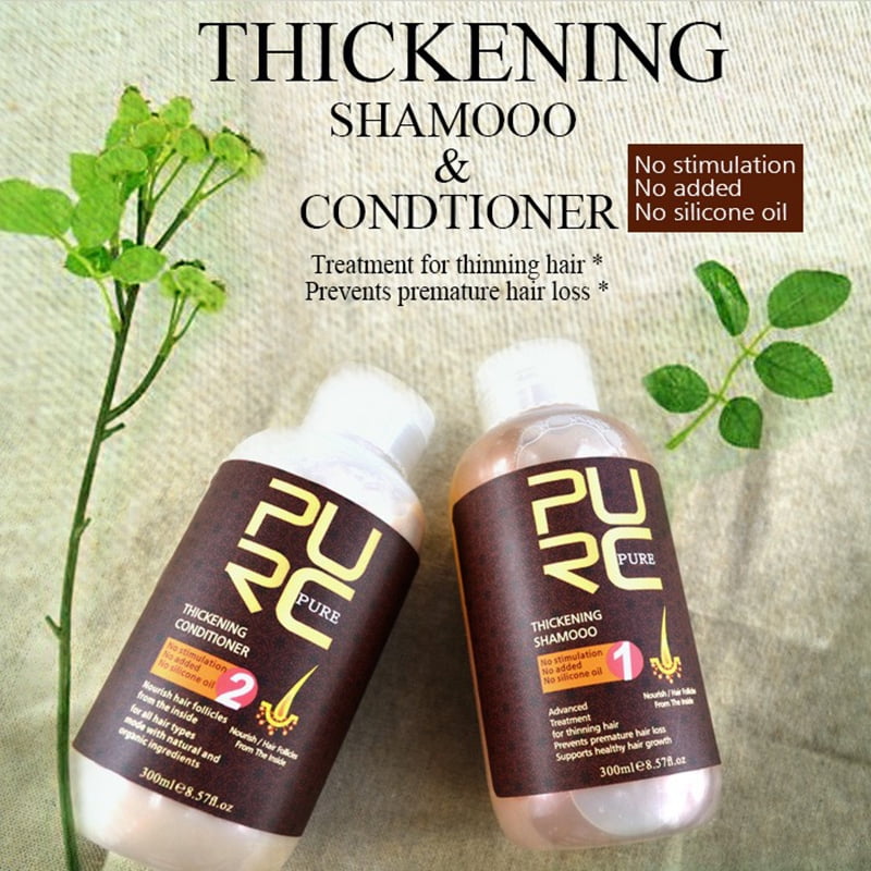 PURC Hair Growth Shampoo and Conditioner Sets Smoothing Straightening Hair Treatment Products 300ml Walmart