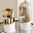 thumbnail image 1 of Concealed Toothbrush Holder, Rotating Bathroom Organizer Box, Toothbrush Holder with Cover, Bathroom Countertop Organizer with Covered Makeup Brush Holder, 1 of 7