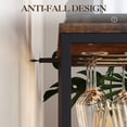 thumbnail image 3 of 3-Tier Wine Bar Cabinet with LED Detachable Wine Rack and Storage Space, Buffet Cabinet with Glass Holder and Mesh Door, for Kitchen, Living Room and Bar, 3 of 6