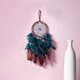 thumbnail image 4 of Colgante atrapasueños Sincero retro azul oscuro con plumas carillón de viento decoración del hogar, 4 of 5