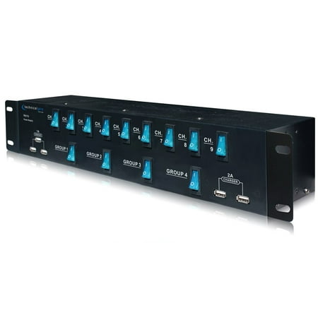 Rack Mount Power Supply - Technical Pro Rack Mount 17 Outlet Power Supply