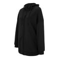 thumbnail image 6 of Fgnfyis Women Solid Color Full Zip Hooded Jacket Lined Streetwear Pullover for Autumn Winter Black XXXXXL, 6 of 6