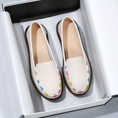 

Women‘s Slip-on Loafers Round Toe Solid Color Flat Casual Shoes Women‘s Lightweight Comfy Footwear