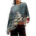 thumbnail image 2 of Aimik Hanes Long Shirts for Women To Wear with Leggings Christmas Candy Canes Graphic Tees Crewneck Long Sleeve Tunic Sweatshirts-Multicolor XL, 2 of 5