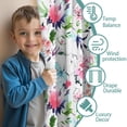 thumbnail image 3 of Blackout Kids Curtains,Pioneer Flower Floral Print Pattern Childrens Insulated Curtains Set Of 2,Bedroom Essentials,Toddler Room Decor 52"x63", 3 of 5