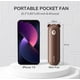 thumbnail image 3 of JISULIFE Ventilador de mano con Powerbank de 4500 mAh, máximo 46 horas de funcionamiento, ventilador de bolsillo, ventilador personal plegable con batería portátil o alimentado por USB, 3 velocidades,, 3 of 5