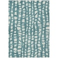 thumbnail image 2 of Addison Rugs Chantille Indoor/Outdoor Transitional Squares Teal Washable Rectangle Rug, 5' x 7'6", 2 of 6