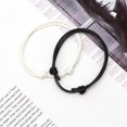thumbnail image 6 of WINDLAND 2x Leather Couple Bracelet Exquisite Jewelry Charms Adjustable Beading Wristband, 6 of 16