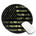 thumbnail image 2 of Disketp American Flag Camo Small Mouse Pad 7.9x7.9 Inches,Washable Round Mousepad For Office Laptop Computer,Non-Slip Rubber Base Mouse Pads For Wireless Mouse, 2 of 9