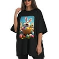 thumbnail image 4 of Plus Size Shirt for Women Black Tops for Women Short Sleeves Shirt for Women Easter5 T Shirt Crewneck Shirt for Women XS, 4 of 5